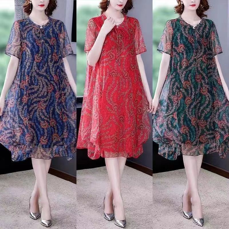 Đầm Phối Lưới Mỏng Che Bụng Kiểu Phương Tây Thời Trang Mùa Hè 2022 Cho Nữ