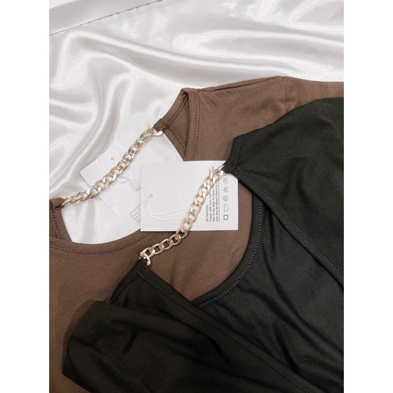 VNU289 - VÁY SUÔNG COTTON HỞ LƯNG XÍCH SAU