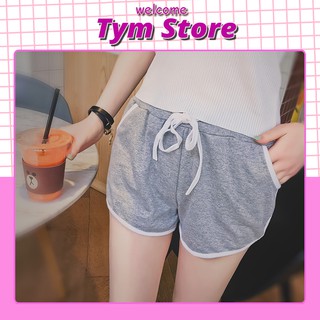 Quần short đùi nữ thêu chữ - quần đùi nữ tym store htq102