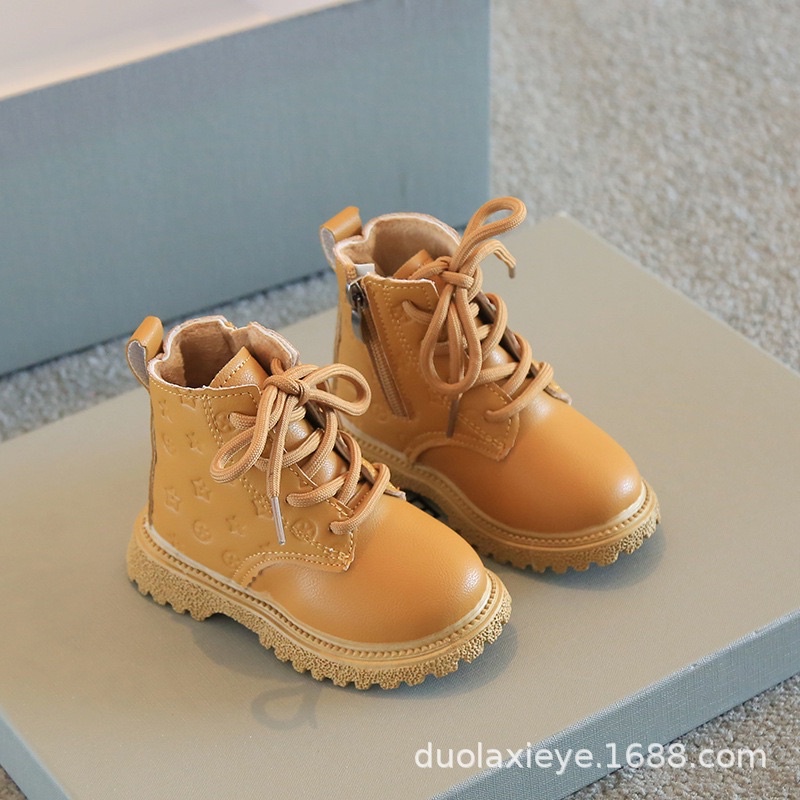 Bốt bé gái Boot bé gái Giày cho bé gái lot nông da mềm êm nhẹ [GBG02]