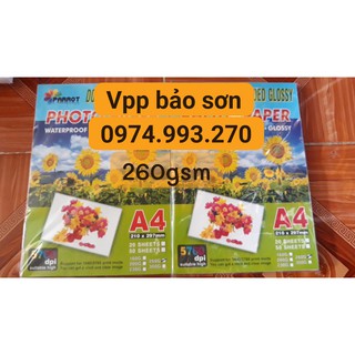 Giấy in ảnh a4 2 mặt đl 260gsm - xấp 50 tờ