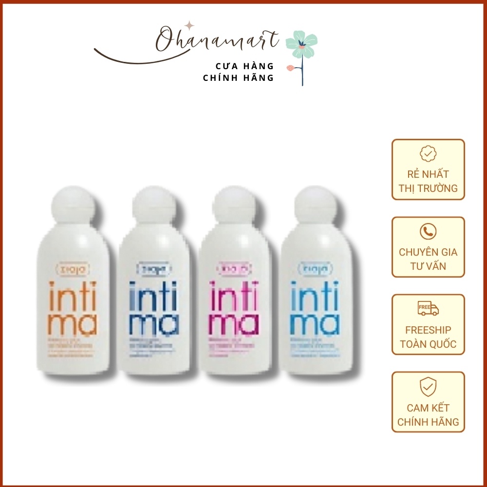 Dung dịch vệ sinh phụ nữ  Intima Ziaja 200ml _ ddvs intima giúp cấp ẩm, hương thơm dịu nhẹ