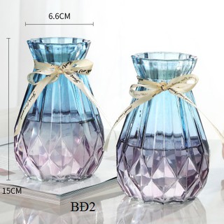 Set 2 bình thủy tinh trồng cây 1 chất liệu thủy tinh có kèm nơ như ảnh. Được chọn màu ( khách vui lòng ghi chủ hoặc iib)