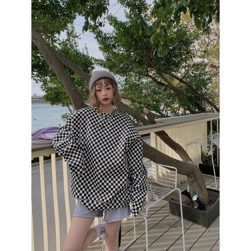 Đầm Thun Tay Dài Cổ Tròn Họa Tiết Kẻ Sọc Thời Trang Thu Đông Dành Cho Nữ