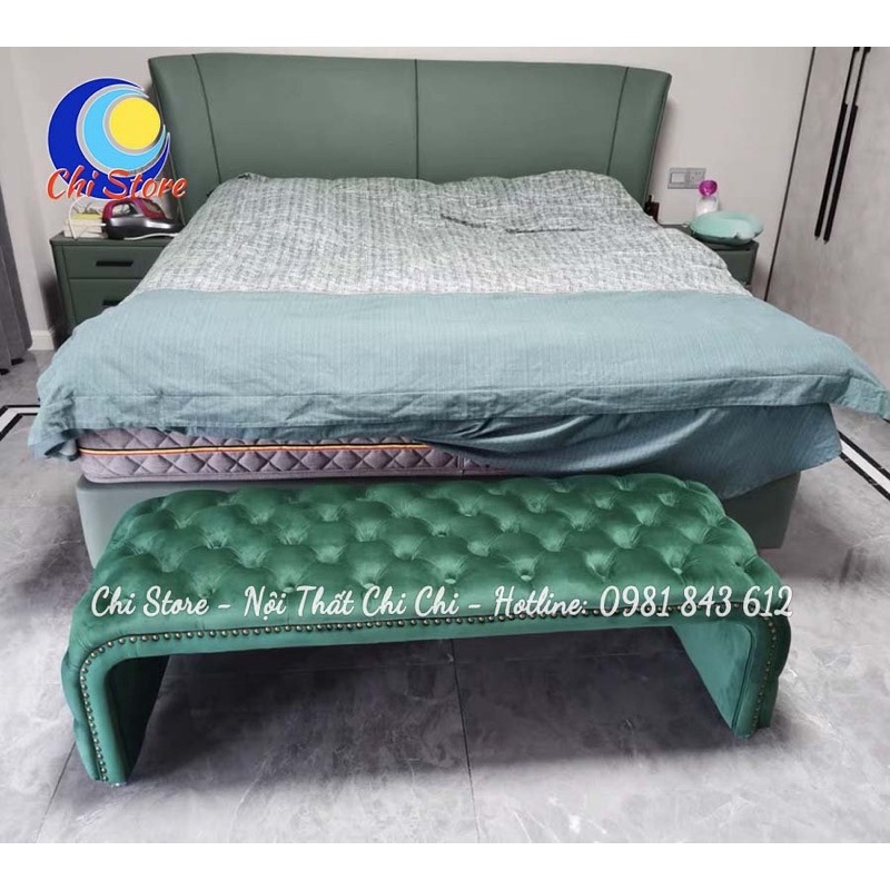 Ghế Dài Ngồi Chờ Phòng Khách, Ghế Sofa Dài Cổ Điển Nhún Dài 1m2 Cho Shop