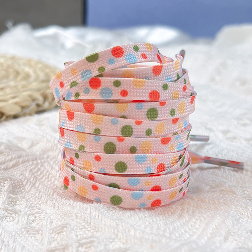 Dây Giày Họa Tiết Chấm Bi Nhiều Màu Sắc Xinh Xắn Cho Bé Gái 120/140CM