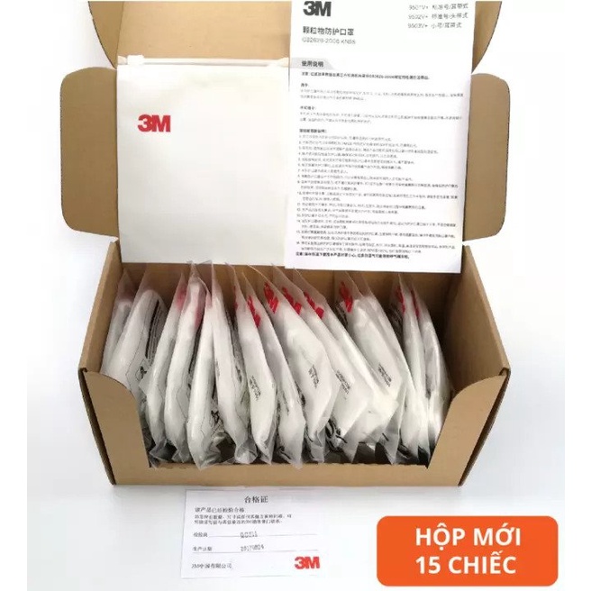 Khẩu trang 3M 9501V+ Chống bụi siêu mịn 2.5PM (1 cái) - Khẩu trang chuẩn KN95 siêu kín bảo vệ an toàn sức khỏe