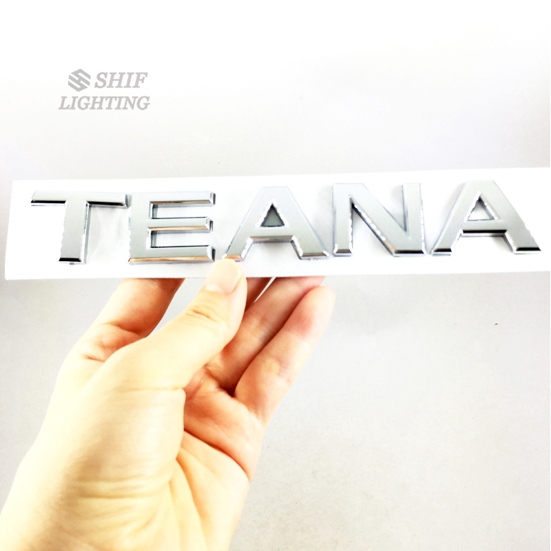 Sticker trang trí ô tô bằng ABS mạ chrome in chữ TEANA cho xe NISSAN