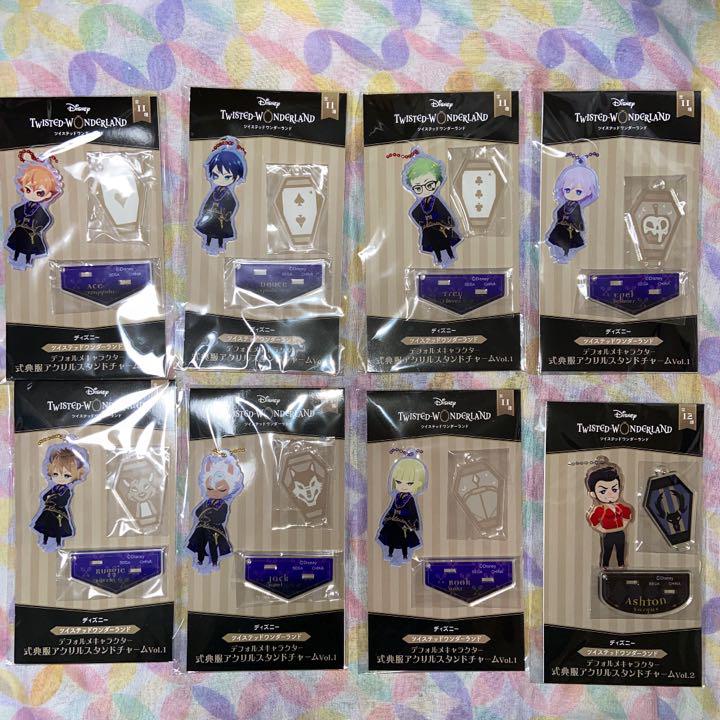 Móc chìa khóa kèm acrylic standee Disney Twisted Wonderland deformed kyarakuta Quần áo nghi lễ Vol.1 & 2 official