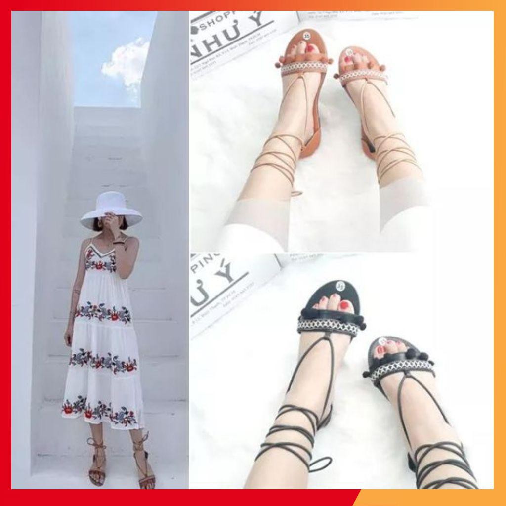 Sandal cột dây thổ cẩm