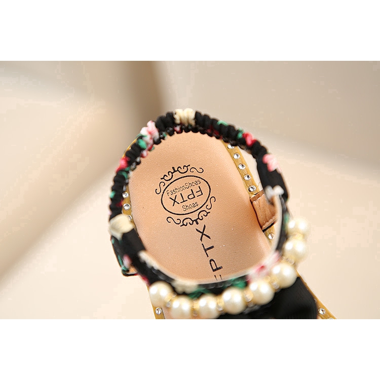 Giày sandal đính nơ thời trang dành cho bé gái từ 2-6 tuổi