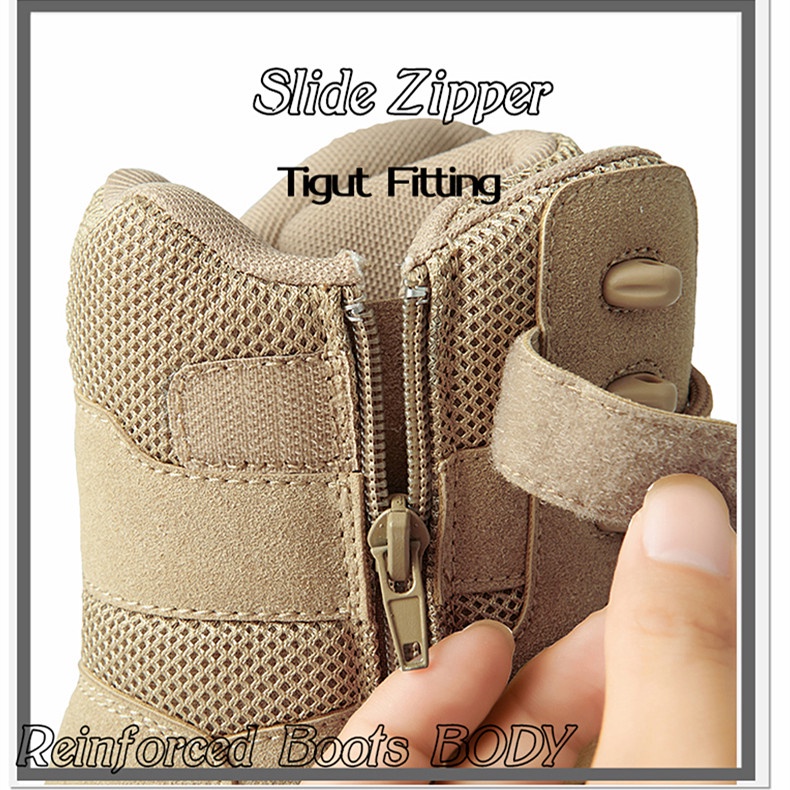 Giày Boots Quân Đội Trọng Lượng Nhẹ Chống Trượt Cao Cấp Cho Nam