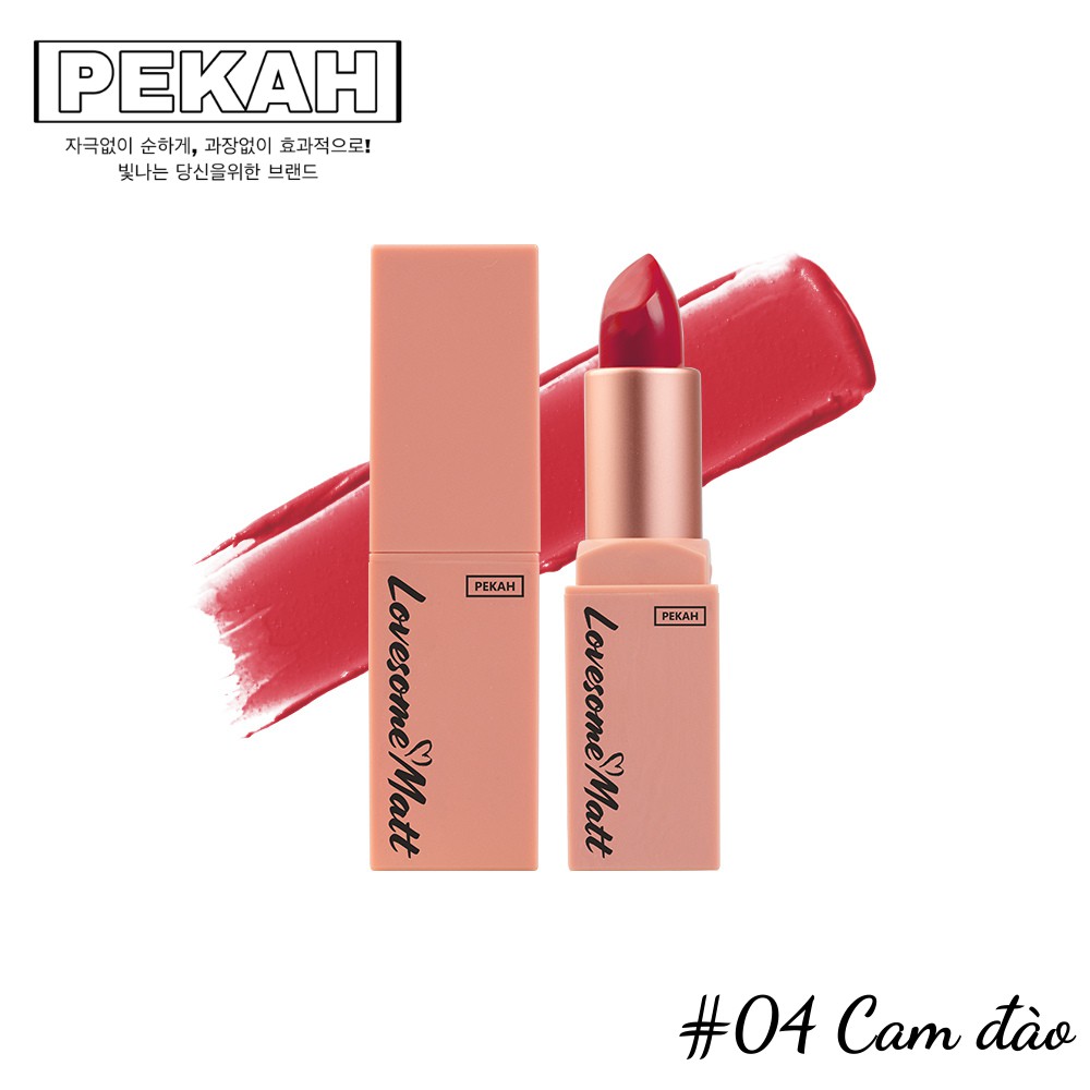 Date 12/23 Son thỏi PEKAH dưỡng lâu trôi Lovesome Matt Lipstick 3.3g Pekah Official Store