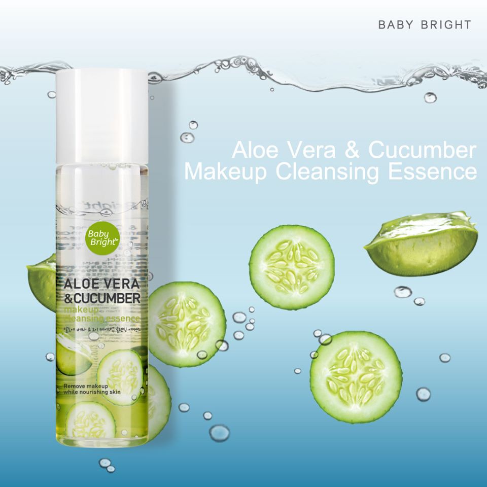 [Gift] Nước tẩy trang lô hội dưa leo Baby Bright Aloe Vera & Cucumber Make up Cleansing Essence 100ml | BigBuy360 - bigbuy360.vn