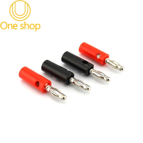 Combo 10 Đầu Jack Bắp Chuối 910MR 4mm Đực 5 Đỏ 5 Đen