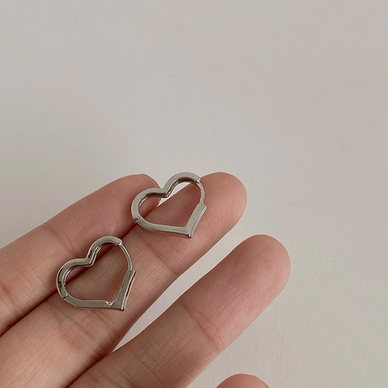 Hoa Tai Hình Trái Tim Đơn Giản Thời Trang Cho Nữ