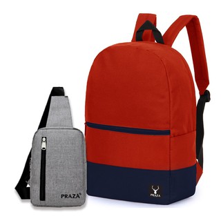 Combo Túi Đeo Ipad DC095 (Xám) + Balo Campus Praza BL156
