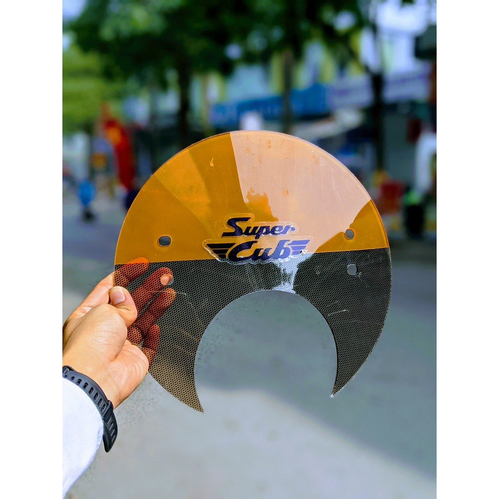 Kính chắn gió xe cub đèn tròn Moony