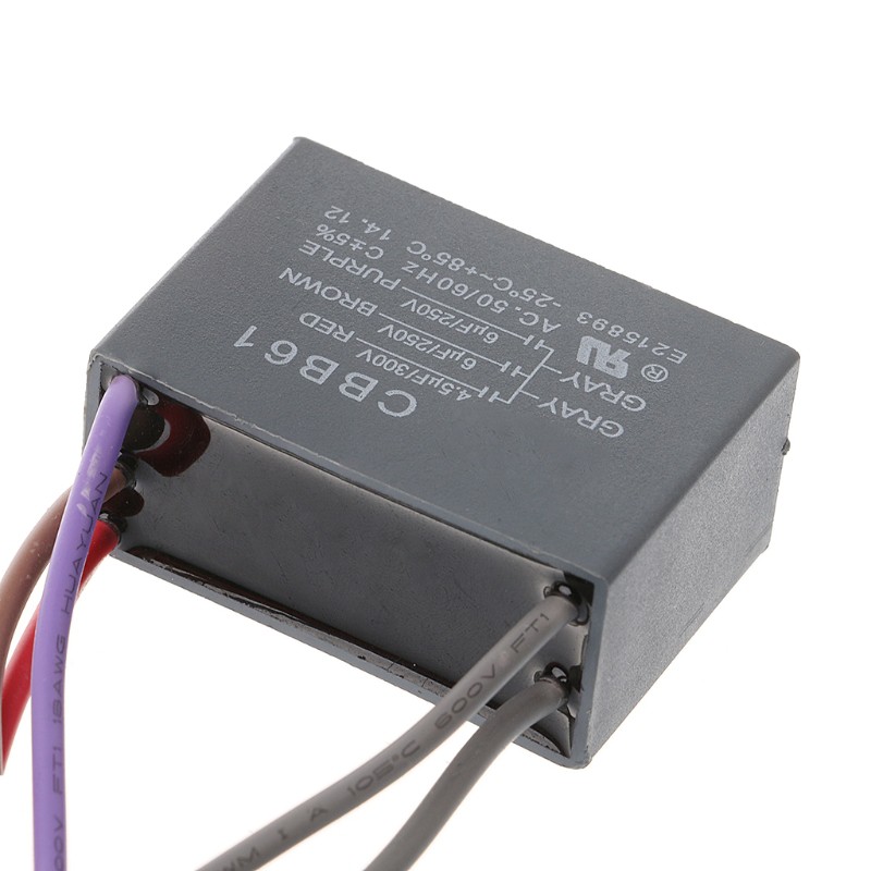 Tụ Điện Khởi Động Quạt Trần Lilyx Cbb61 4.5uf + 6uf + 6uf 5 Dây 250v