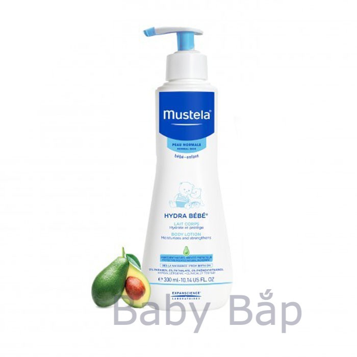 Kem Dưỡng Da Toàn Thân Cho Trẻ Sơ Sinh &amp; Em Bé Da Thường Lotion Dưỡng Thể Da Thường Mustela Hydra Bebe Body Lotion 300ml