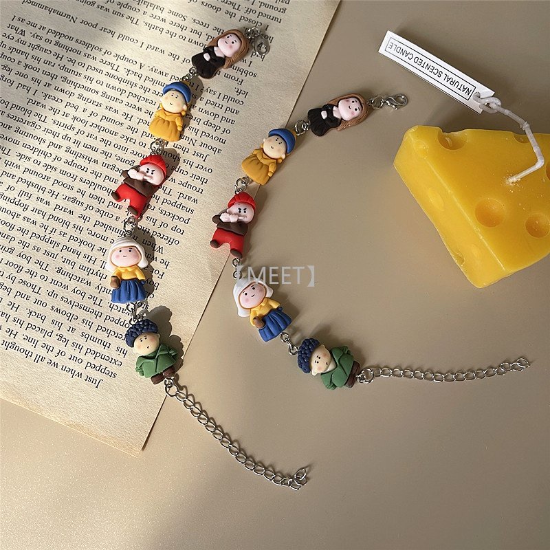 1 Vòng Tay Resin Hình Cô Gái Hoạt Hình 3D DIY