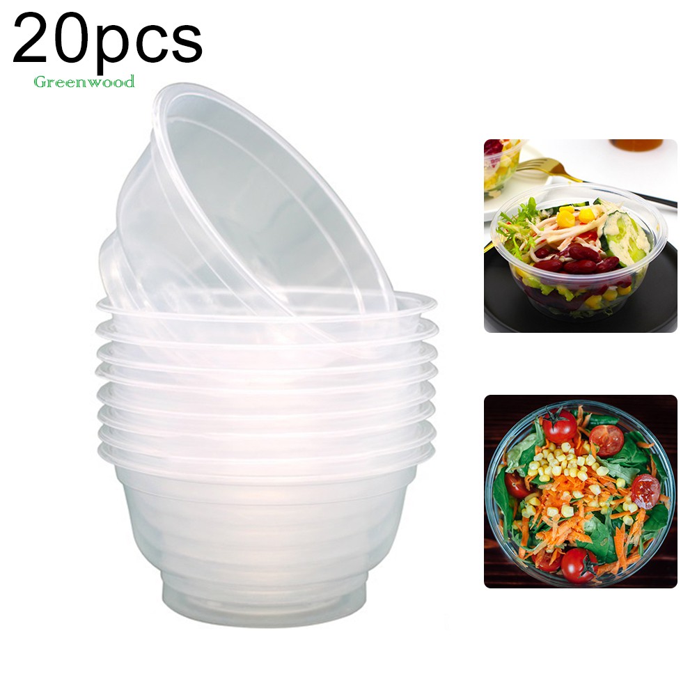 Set 20 Hộp Nhựa Tròn 360ml Dùng 1 Lần Đựng Thực Phẩm Đa Năng Tiện Dụng