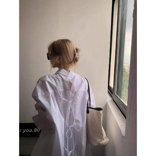 [ORDER 15-20 NGÀY] ÁO SƠ MI BUỘC DÂY TRẮNG