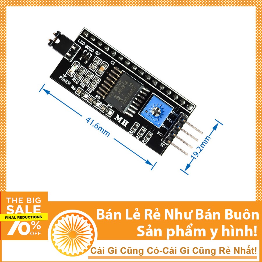 Module Chuyển Đổi I2C Cho LCD1602 | WebRaoVat - webraovat.net.vn