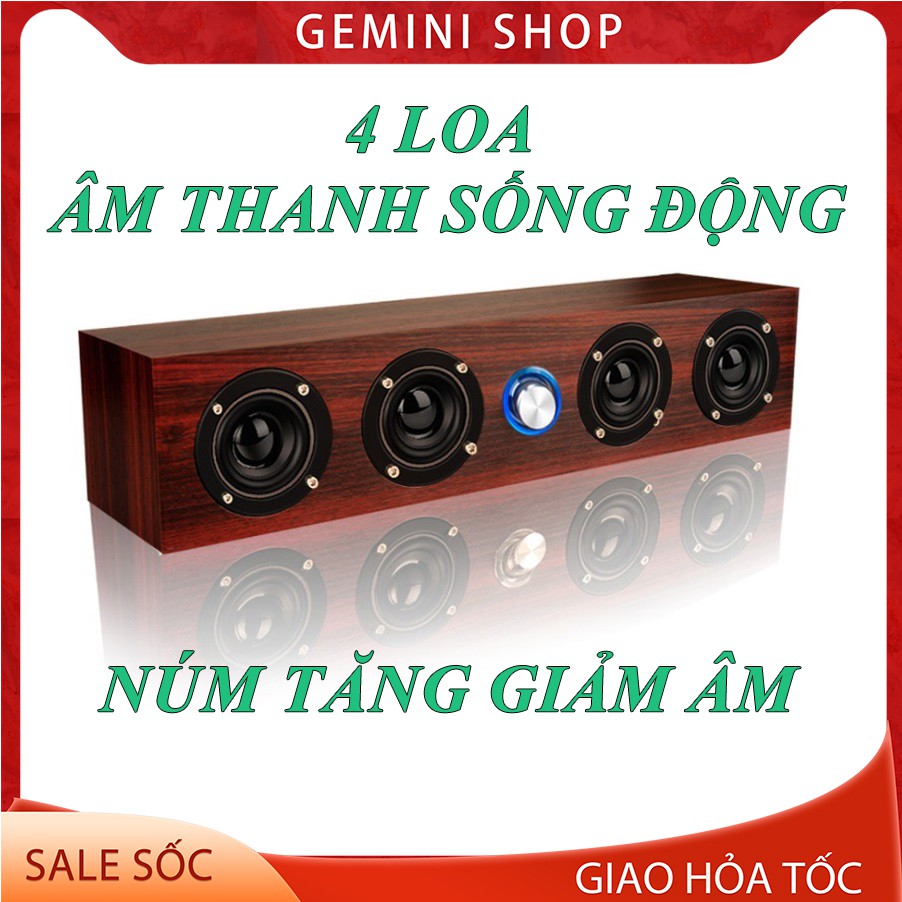 Loa Vi Tính Gỗ kiêm Loa Nghe Nhạc Gỗ 2.1 HP X11 4 Loa