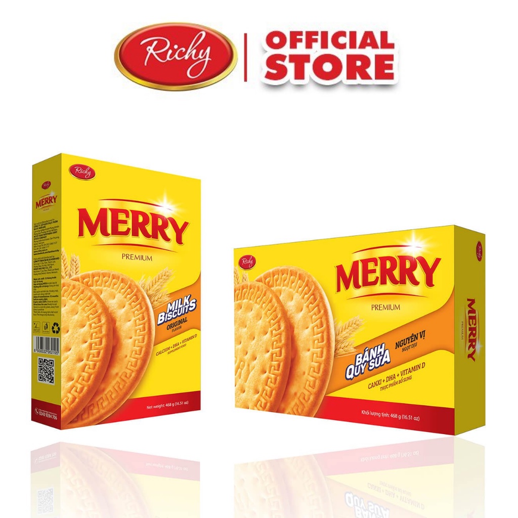 Bánh Quy Sữa Hộp Merry Gold ( 324gr/468gr)