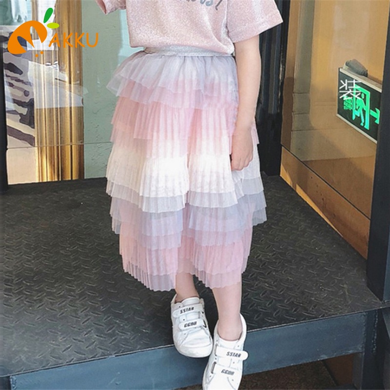 Váy Bé Gái Váy Cầu Vồng Gradient / Váy AKKU