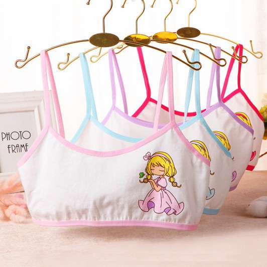 Set 8 Áo Lót Cotton Mềm Mại Thoáng Khí Cho Bé Gái