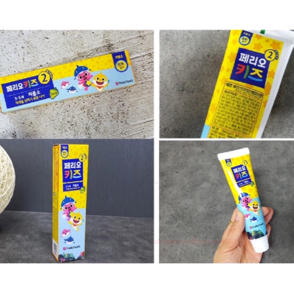 Kem Đánh Răng Trẻ Em Perioe Kids Step 2 Pinkfong Dành Cho Bé 3-5 Tuổi 75g – Hương Trái Cây Nhập Khẩu Hàn Quốc