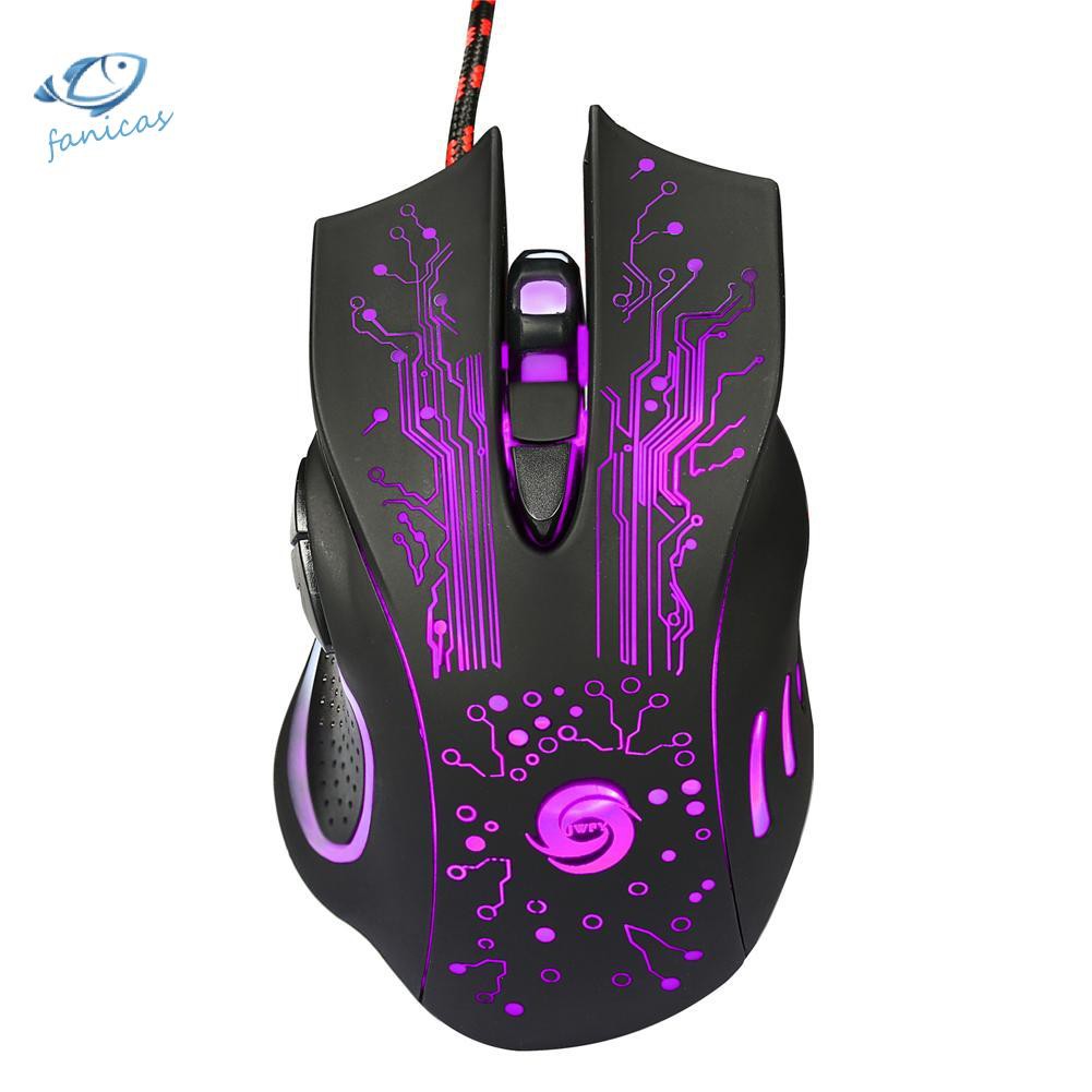 Chuột Chơi Game 6 Nút Có Đèn Led 3200dpi Cho Máy Tính