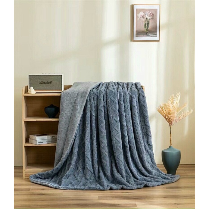 Chăn cừu thừng mềm mịn ấm áp kt 2mx2m3,mền cừu thừng mềm mịn