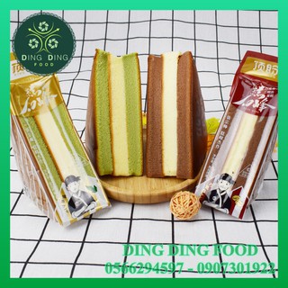 [ 2 Cái ] Bánh Bông Lan Tam Giác 2 Vị ( Trà Xanh , Socola ) Đài Loan - DING DING FOOD