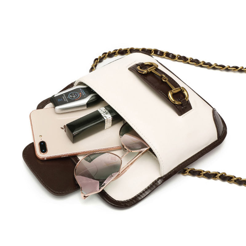 Túi Đeo Chéo Một Bên Vai Có Dây Xích Thiết Kế Thời Trang Mới Dành Cho Bạn Nữ