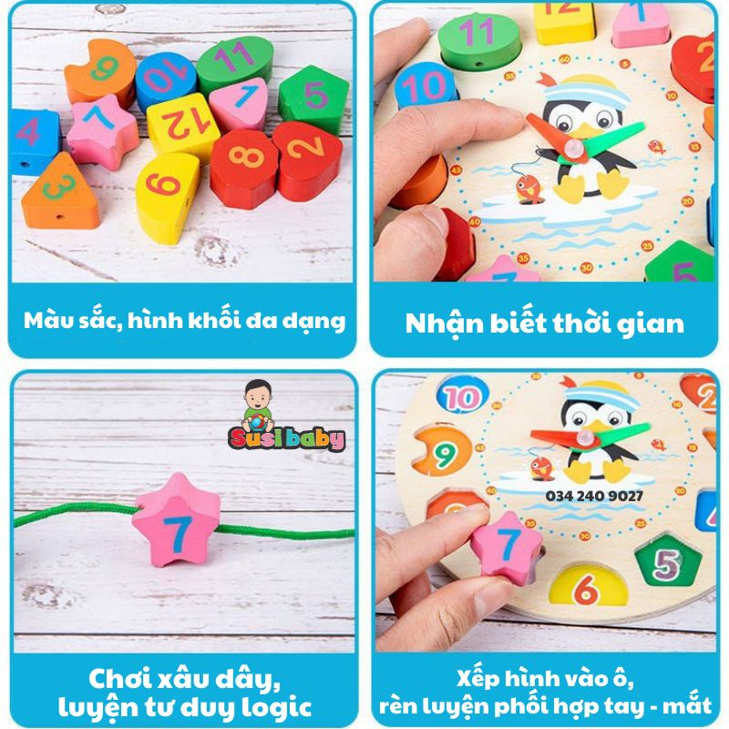 Đồ chơi gỗ Montessori rèn luyện tư duy - Đồ chơi giáo dục sớm