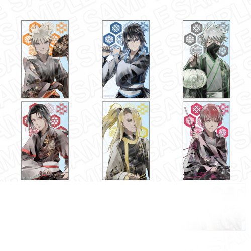 (1 tấm) Ảnh card bo góc in hình NARUTO ĐẠI CHIẾN LÀNG LÁ ver CẦM ĐỒ thẻ bo viền 5*8cm anime chibi