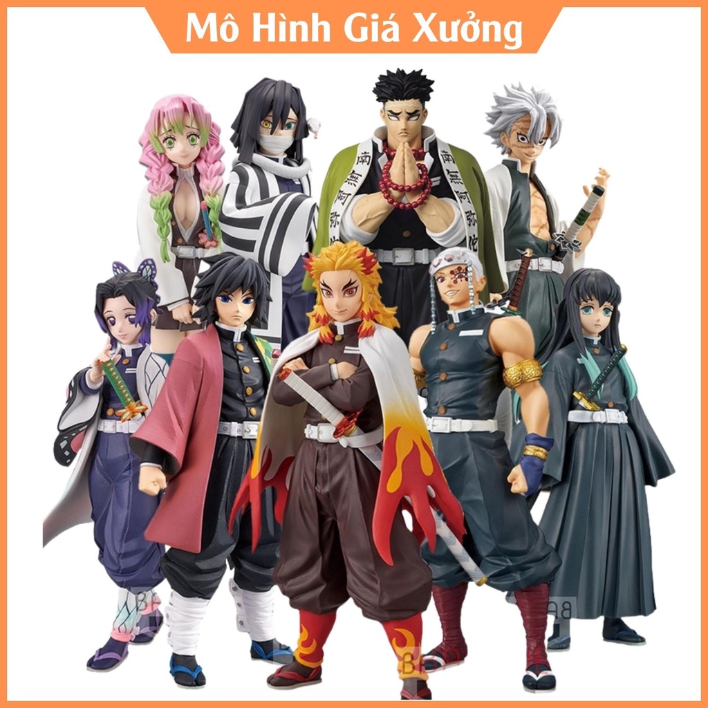 Mô Hình Thanh Gươm Diệt Quỷ  Tanjirou , Nezuko , Zenitsu , Inosuke , Giyuu , Shinobu , Kanao - Figure Kimetsu No Yaiba