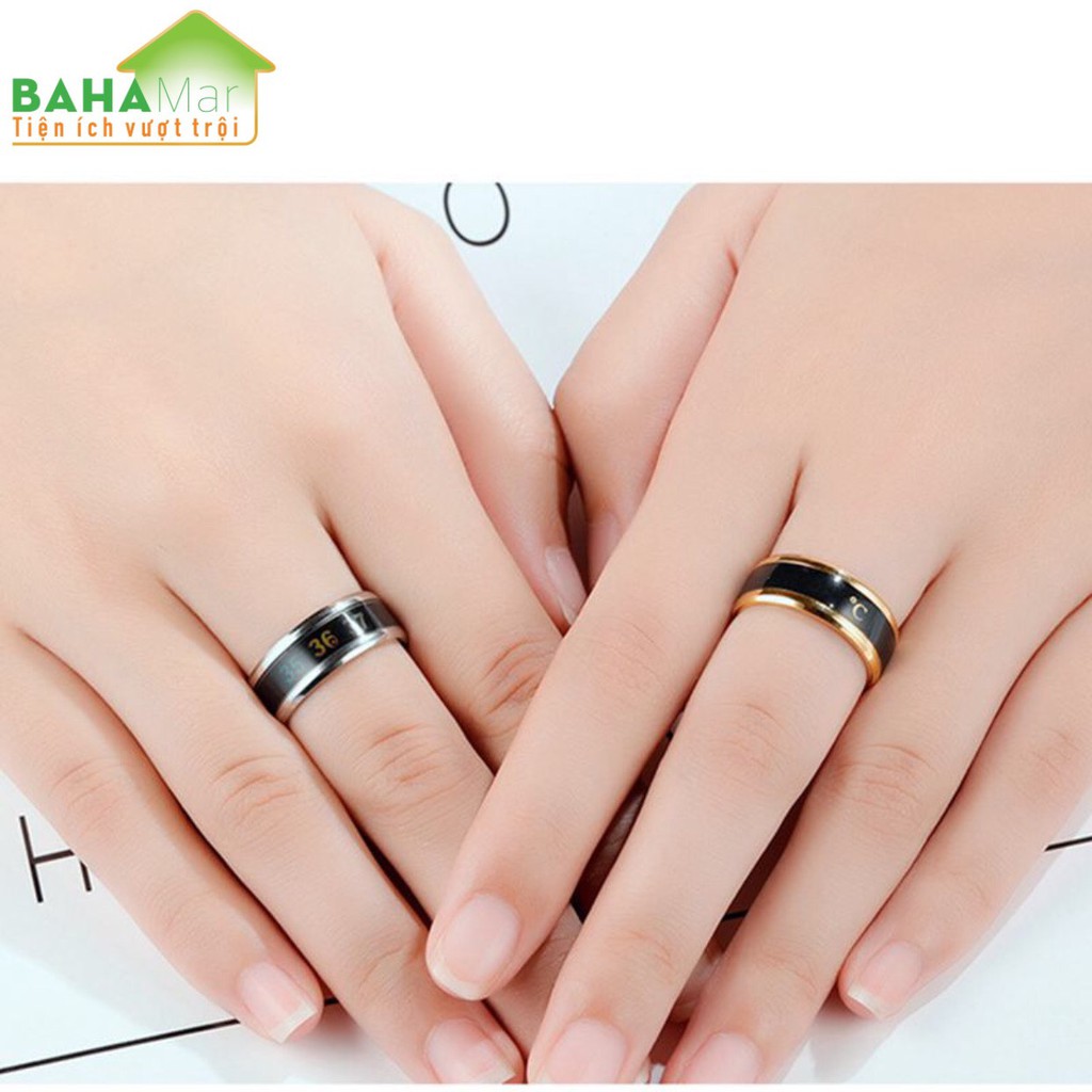 NHẪN TITAN THÔNG MINH ĐO NHIỆT ĐỘ CƠ THỂ, NHẠY CẢM VỚI CẢM XÚC CHỐNG THẤM NƯỚC "BAHAMAR" sử dụng tiêu chuẩn nhiệt băng