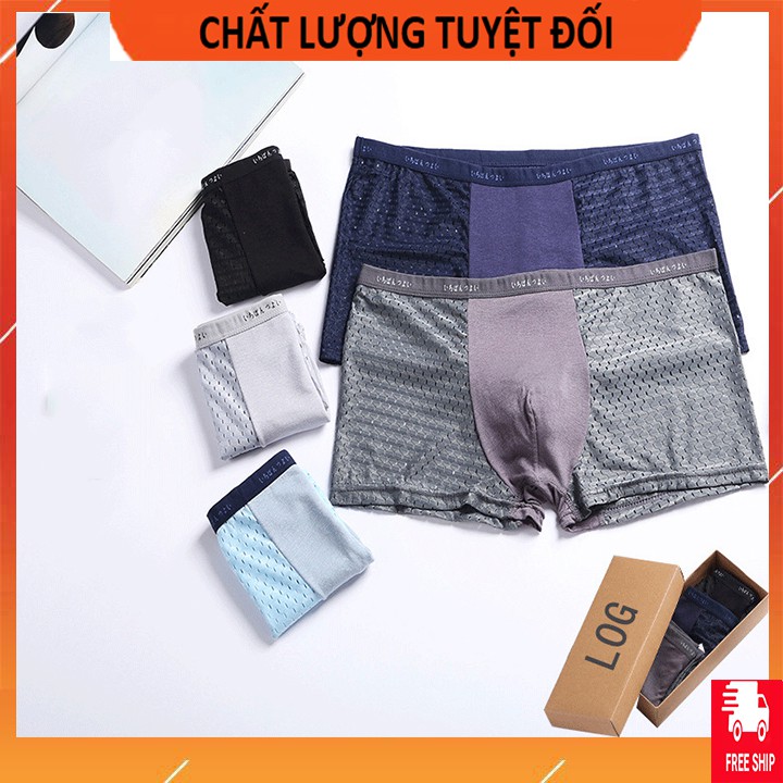 Hộp 5 quần lót nam thông hơi thoáng mát, co giãn 4 chiều không phai màu, quần sịp lưới nam