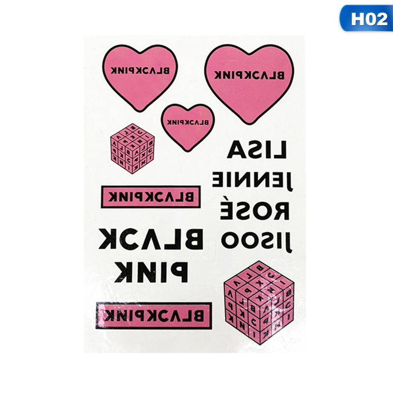 Meceral Sticker giả xăm hình BTS BLACKPINK TWICE GOT7 SEVENTEEN IZONE