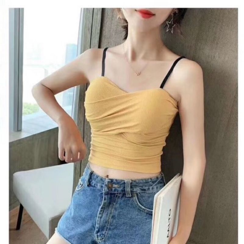 Áo Bra Gân Chéo Ngực 2 Dây Mảnh Siêu Sexy