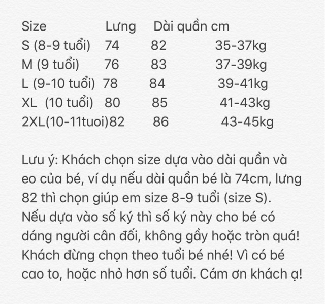 Quần jean quần bò size cồ đại cho bé trai bé gái 1NJC-176-145  _Lan Nhi
