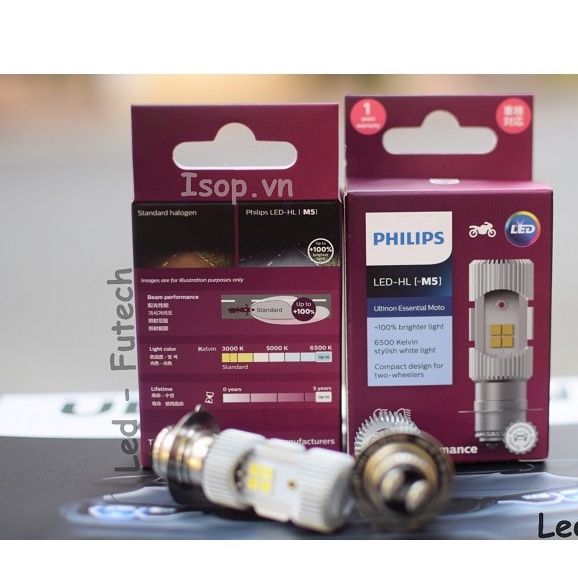 Đèn pha Led Philips Moto M5 Ultinon Essential