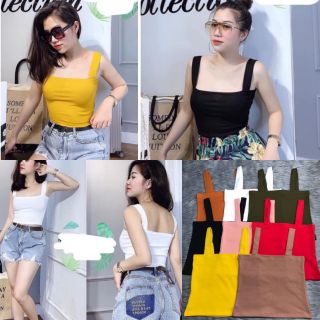 Áo 2 DÂY CROPTOP BẢNG TO