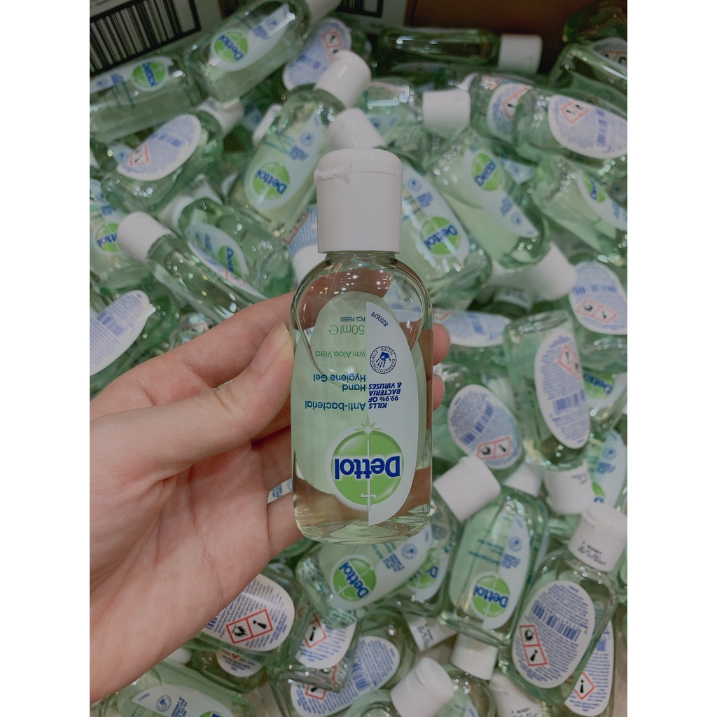 UK - Gel rửa tay khô diệt khuẩn Dettol Anti-Bacterial Hand Hygiene Gel 50ml - Hity Beauty