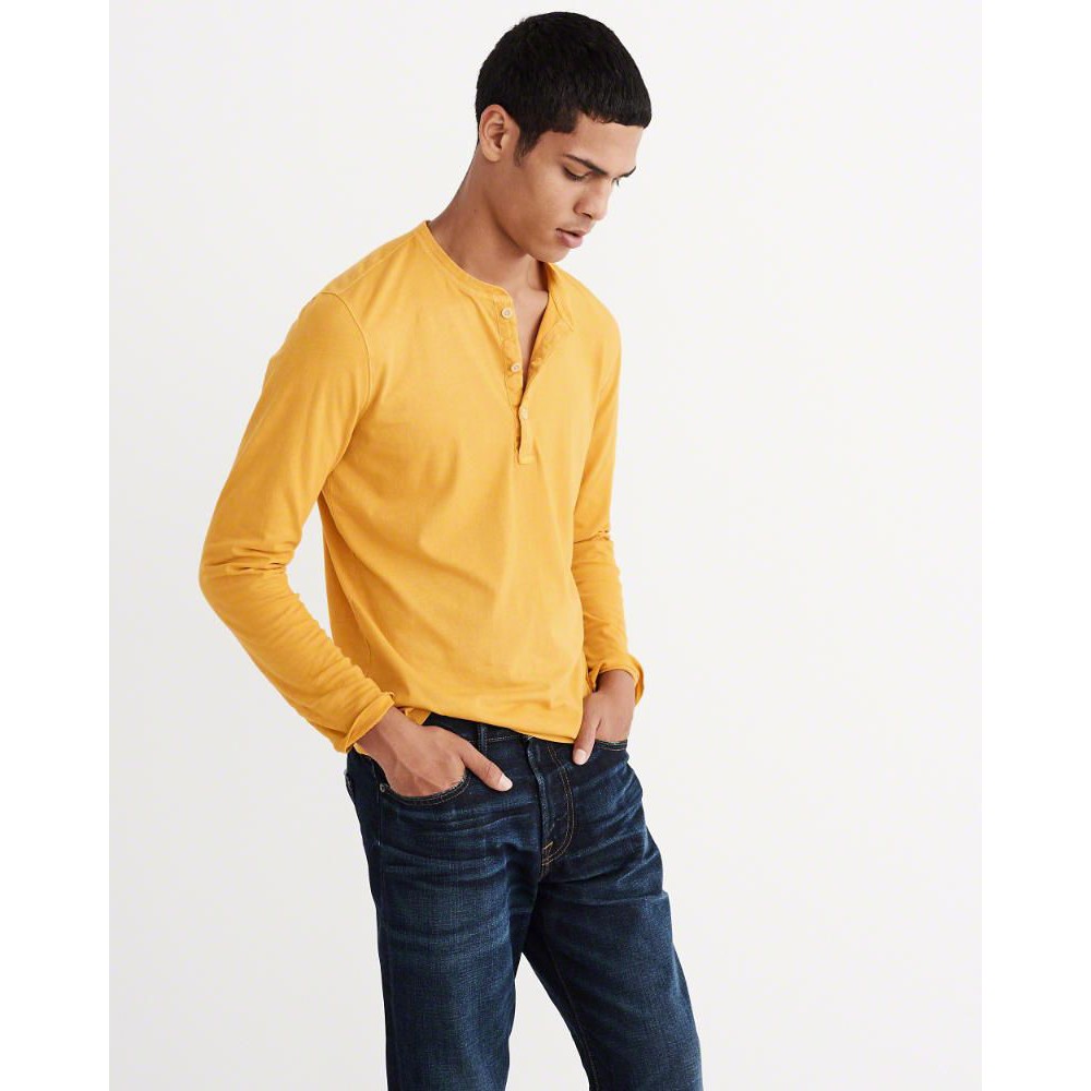 Áo thun nam Abercrombie & Fitch ABR-LS21 Garment Dye Long-Sleeve Henley