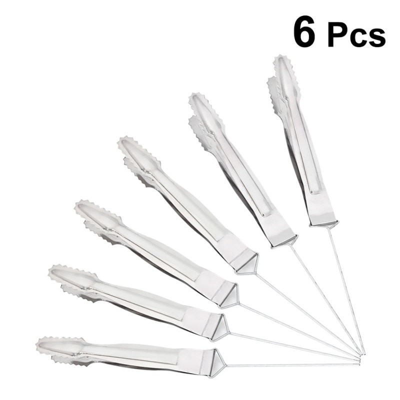 6PCS Stainless Steel Hookah Tongs Charcoal Tongs Shisha Tongs for Hookah